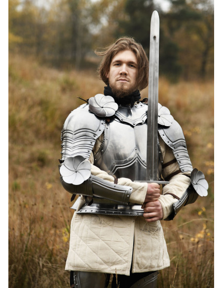 Coppia di spalline gotiche, acciaio...