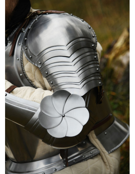 Coppia di spalline gotiche, acciaio...