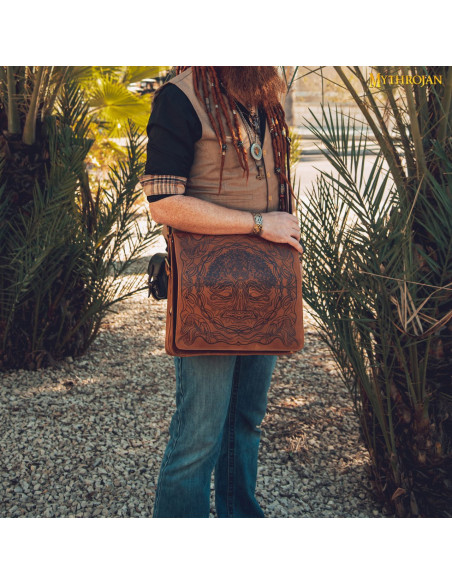 Borsa a tracolla medievale con motivo...