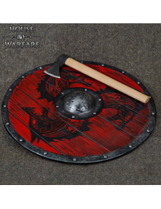 Scudo vichingo rotondo in legno modello Fenrir 2