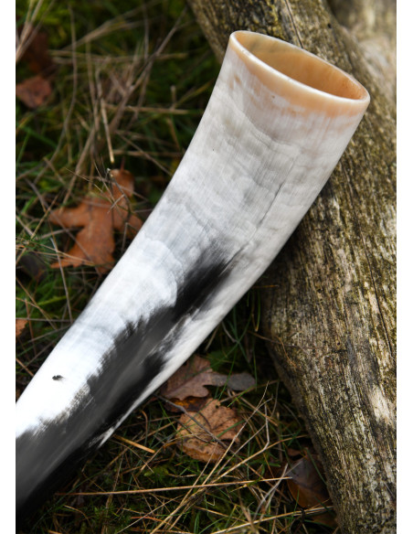 Design scolpito in corno vichingo di...