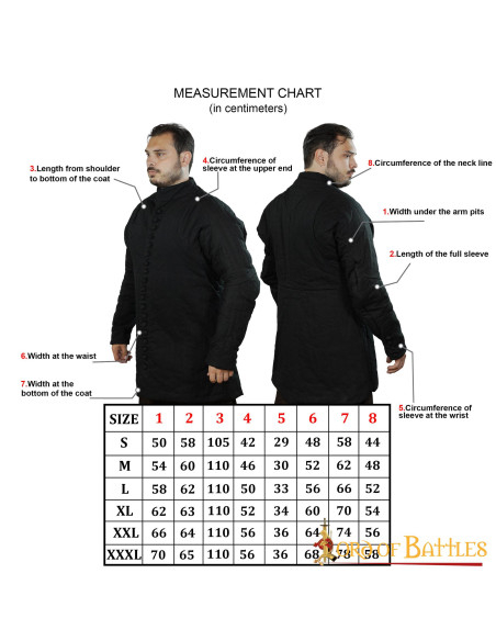 Gambeson medievale imbottito tipo 6...