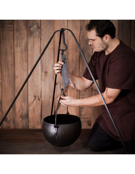 Falò medievale treppiede in ferro...