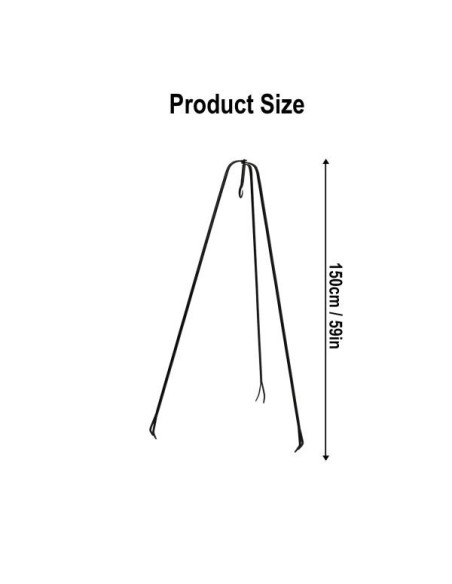 Falò medievale treppiede in ferro...