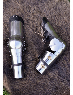 Coppia di bracciali medievali in acciaio (XV secolo)