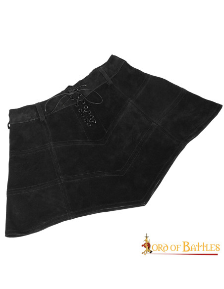 Gonna gotica in pelle scamosciata con...