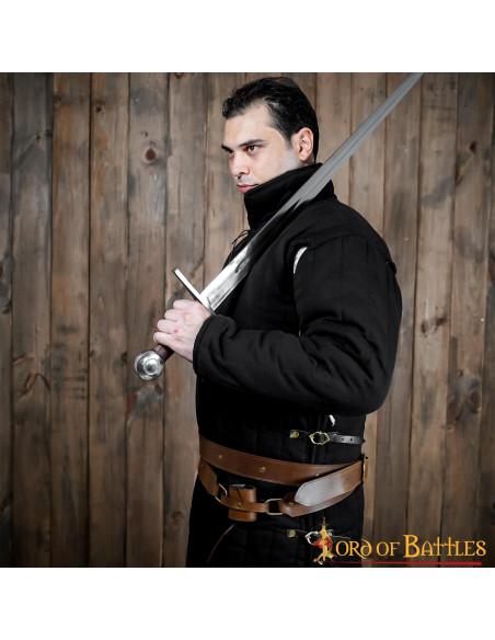 Cintura in pelle marrone in stile...