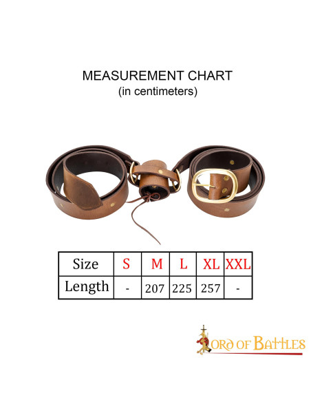 Cintura in pelle marrone in stile...