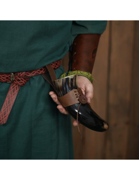 Corno potorio vichingo con balte in...