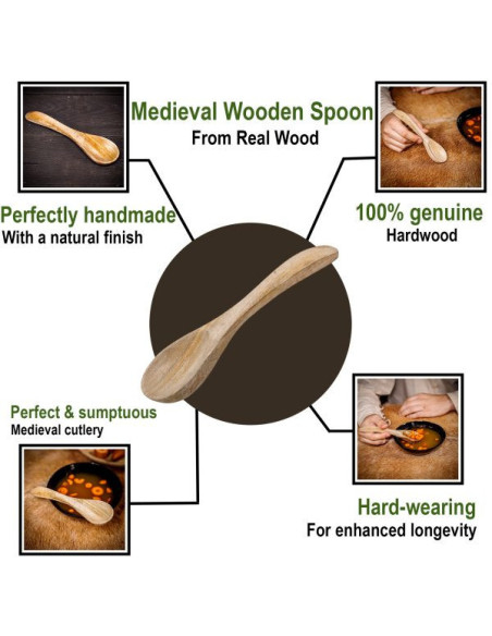 Cucchiaio medievale in legno...