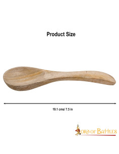 Cucchiaio medievale in legno funzionale, 19 cm. 2