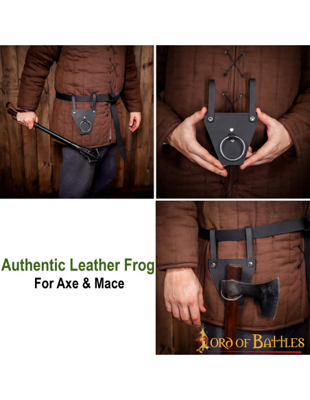 Baldric ad anello nero per asce o...