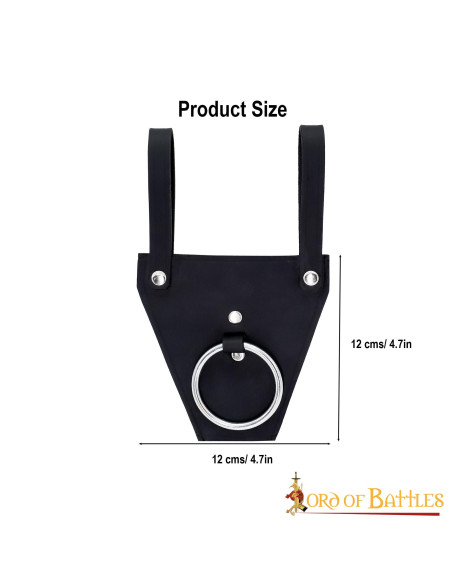 Baldric ad anello nero per asce o...