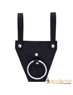Baldric ad anello nero per asce o pugnali