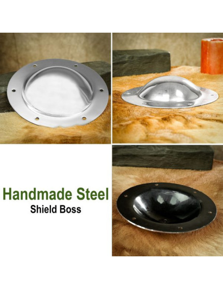 Umbo medievale in acciaio fatto a...