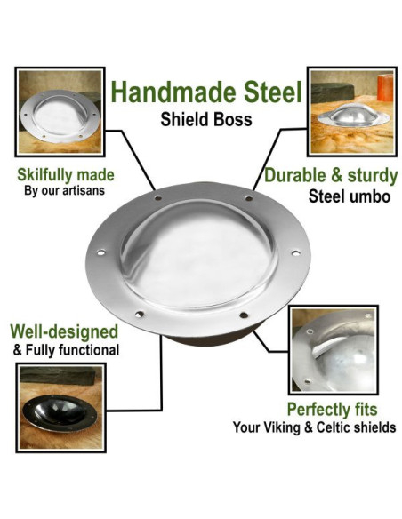 Umbo medievale in acciaio fatto a...