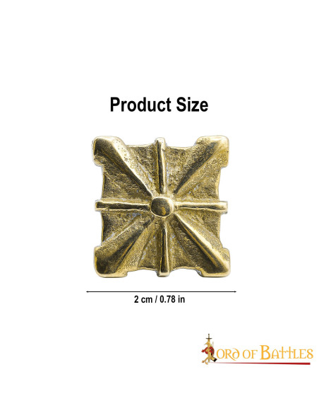 Set di 5 supporti medievali in ottone...