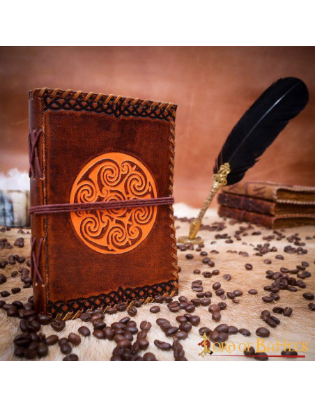 Diario medievale con nodo celtico in...