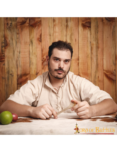 Set di 4 cucchiai in vero corno