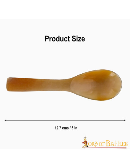 Set di 4 cucchiai in vero corno