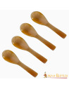 Set di 4 cucchiai in vero corno