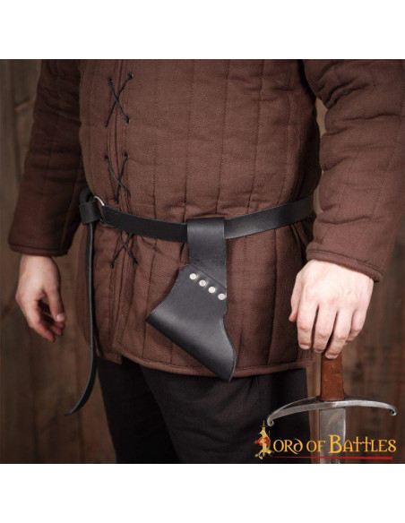 Baldric in cuoio per spade e asce
