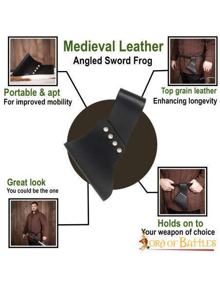 Baldric in cuoio per spade e asce