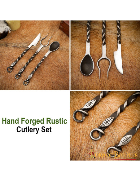 Set di posate medievali, forchetta,...