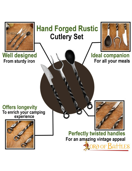 Set di posate medievali, forchetta,...