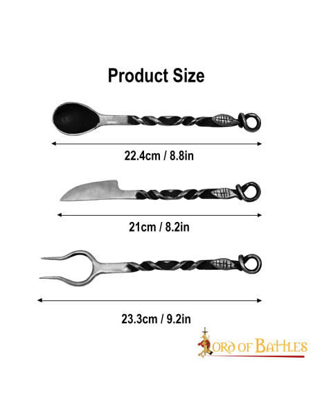 Set di posate medievali, forchetta,...
