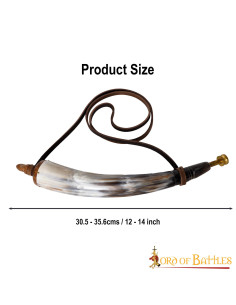 Polvere da sparo in vero corno di bue (30 35 cm.) 2