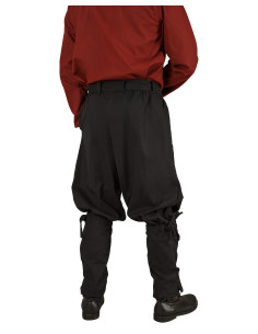 Pantaloni vichinghi da uomo modello Gunnar, neri 2