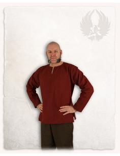 Camicia medievale chiusa modello Rurik, bordeaux