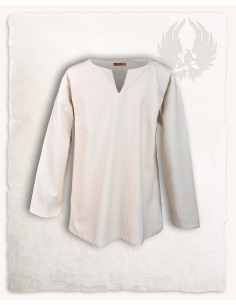 Camicia medievale chiusa modello Rurik, color crema