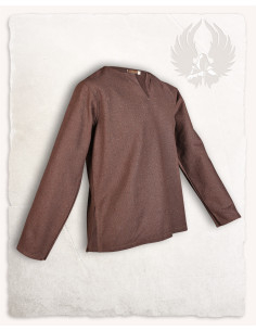 Camicia medievale chiusa modello Rurik, marrone 2