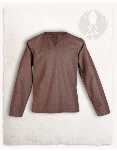 Camicia medievale chiusa modello Rurik, marrone
