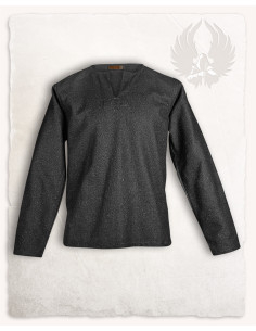 Camicia medievale chiusa modello Rurik, nera