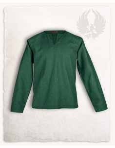 Camicia medievale chiusa modello Rurik, verde