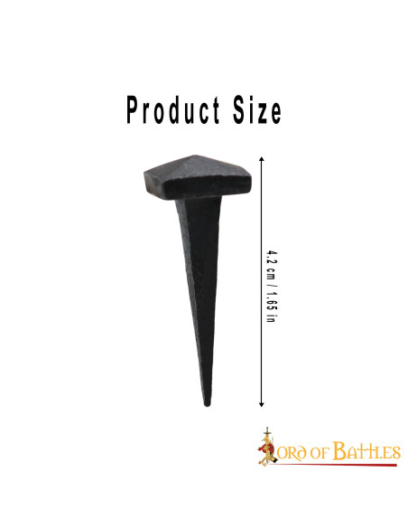 Set 10 chiodi in ferro forgiati a mano