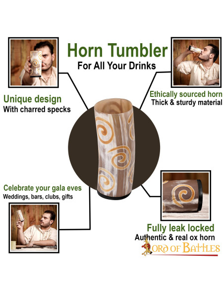 Vaso vichingo in corno di bue