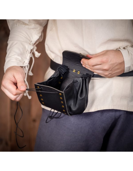 Marsupio medievale in pelle con...