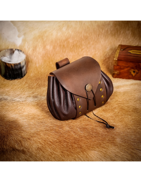Marsupio medievale in pelle con...