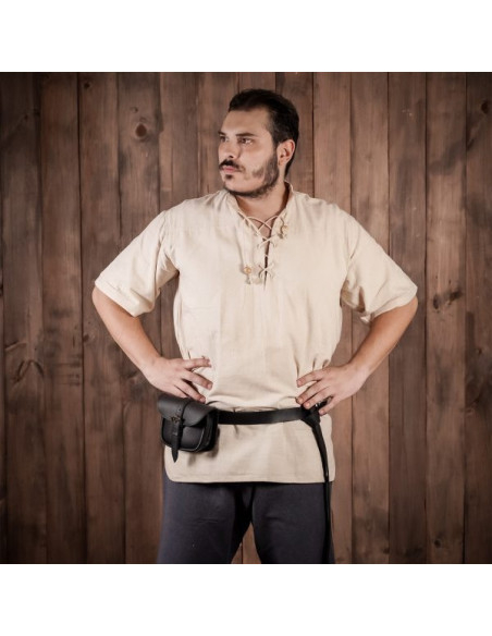 Borsa in pelle con fibbia celtica in...