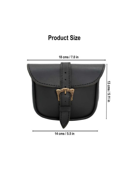 Borsa in pelle con fibbia celtica in...