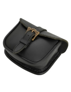 Borsa in pelle con fibbia celtica in ottone 2
