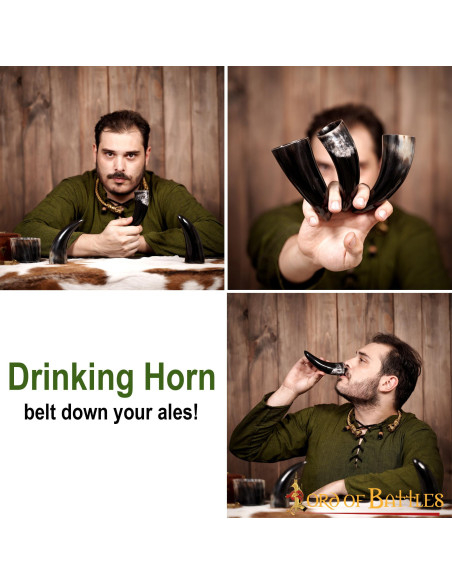 Set di 3 corna di bue vichingo (100 ml.)