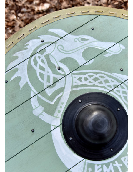 Scudo vichingo Fenrir con finiture in...