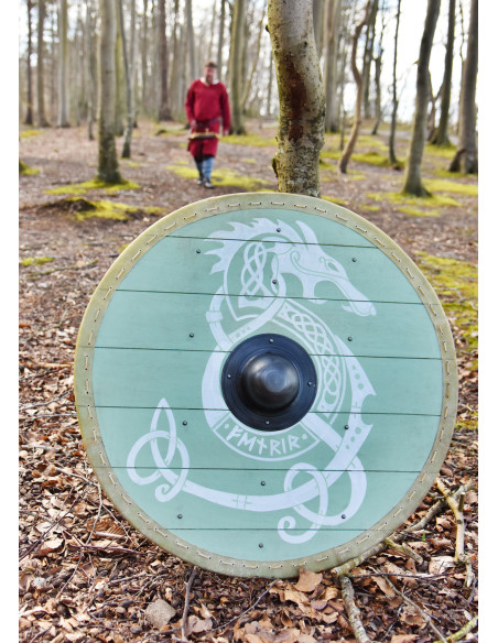 Scudo vichingo Fenrir con finiture in...