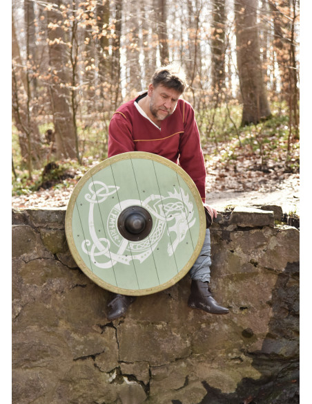 Scudo vichingo Fenrir con finiture in...