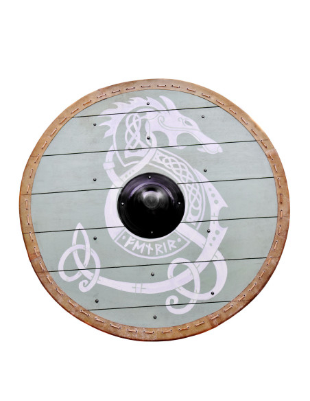 Scudo vichingo Fenrir con finiture in...